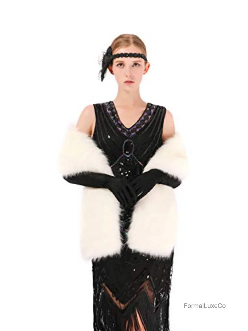 Faux Fur Scarf Wrap Collar Shawl Shrug Winter Cold Weather